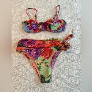 New Without Tags FARM Rio Multicolor Floral Bikini Size Small